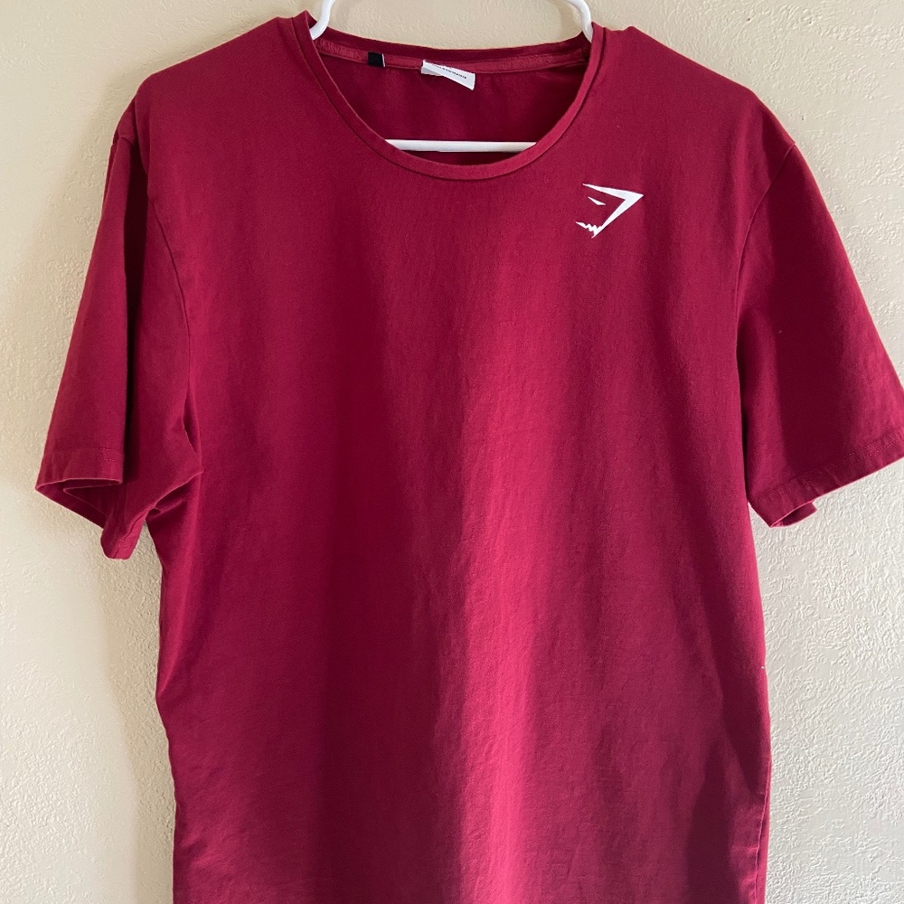 Red Gymshark Workout Tee